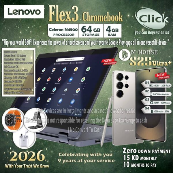 Lenovo Flex 3 Chromebook + MHorse S25 Ultra